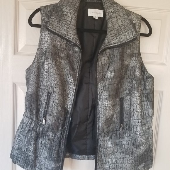 jacket/vest women silver and black size M - Picture 3 of 7